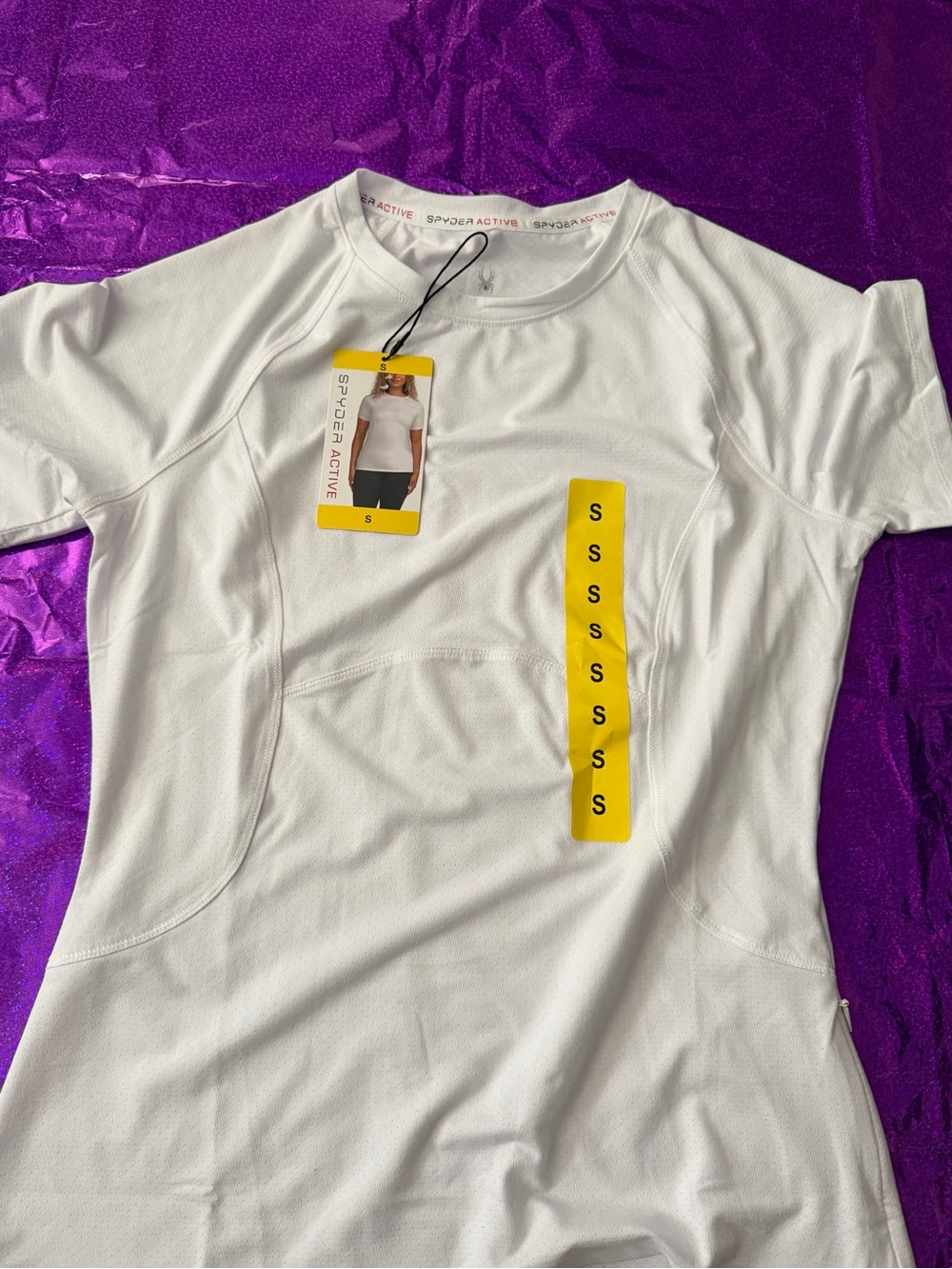 Spyder White Short-Sleeve Active Tee